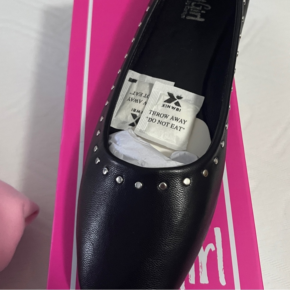 Black Studded Flats Corkys / Hey Girl Size 9